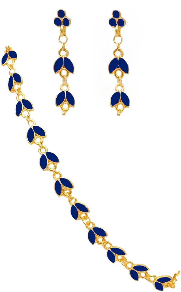 Assamese_Traditional_Gold_Plated_Blue_Colour_Golpata_Necklace_Set_For_Girls_&_Women